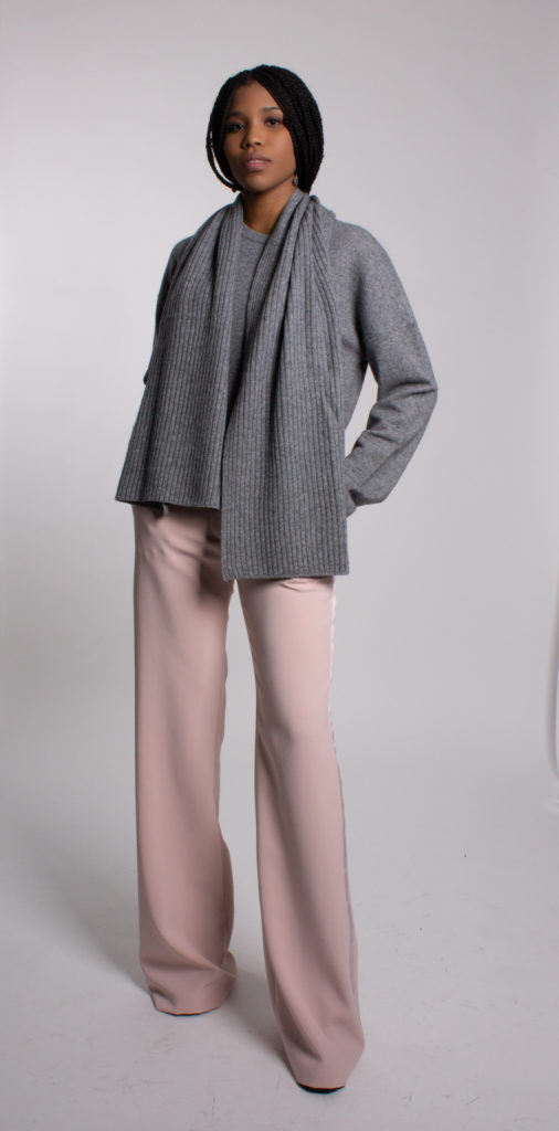 Cashmere Blend Grey Sweater