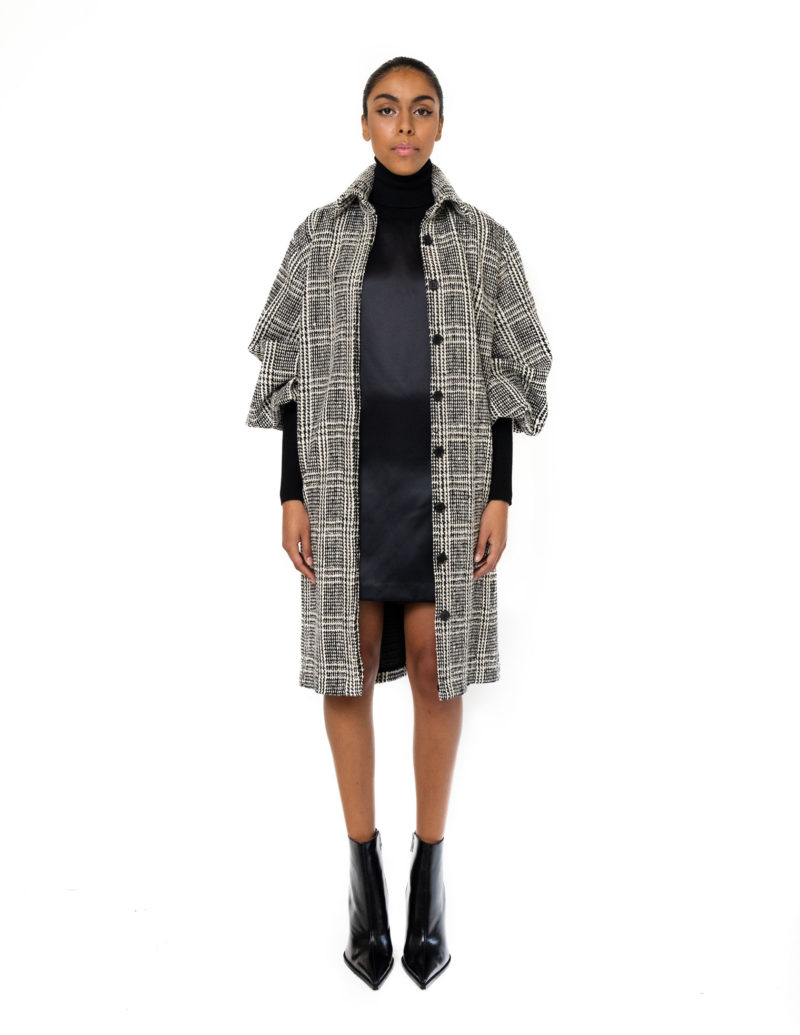 Silk and Wool Tweed Coat