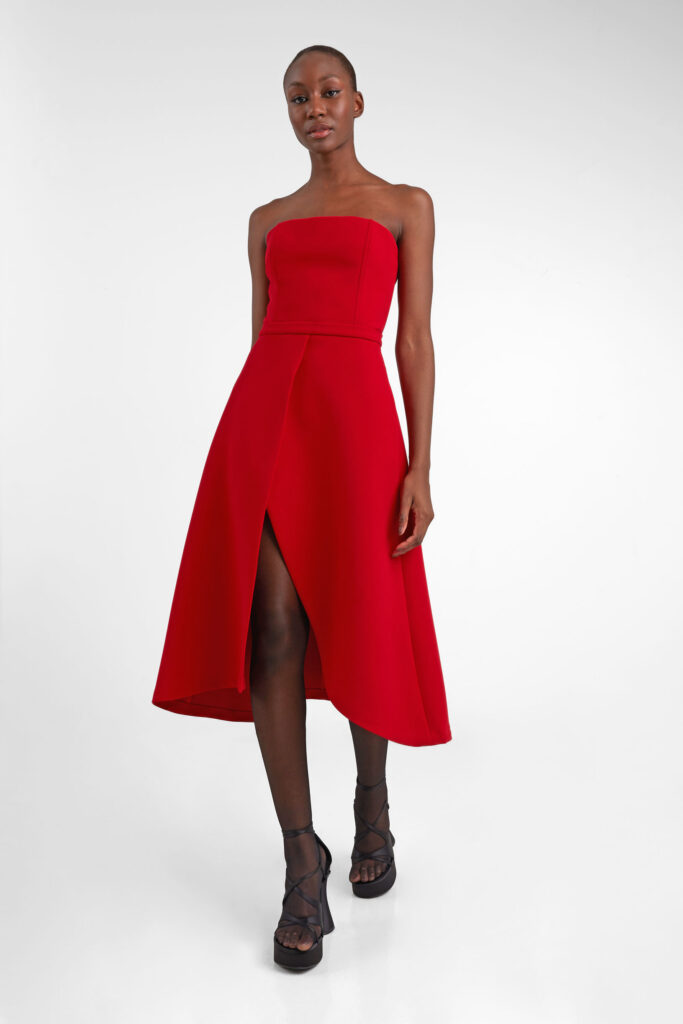 Strapless Scuba Gown – Luxury Designer Clothing – Claudette Floyd