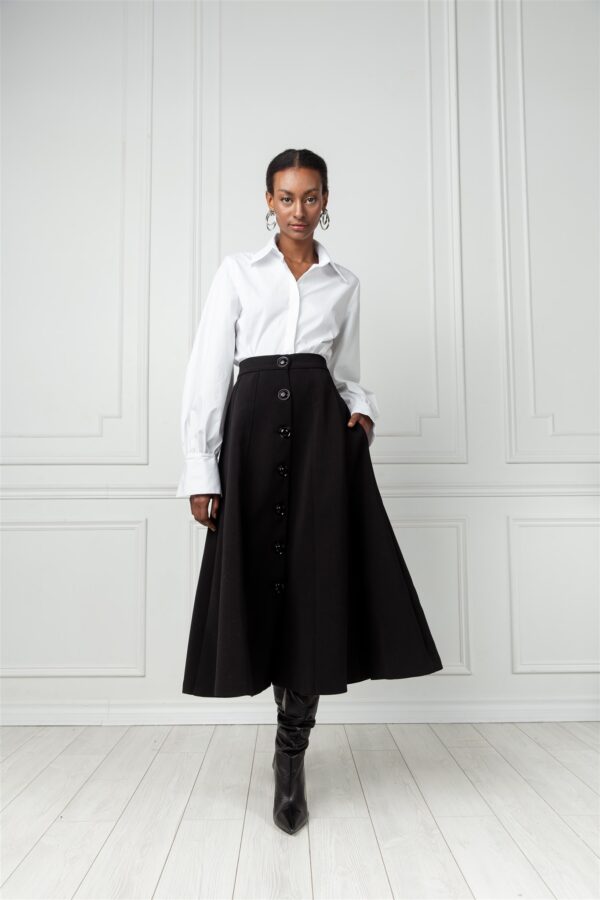 Midi Skirt with Buttons