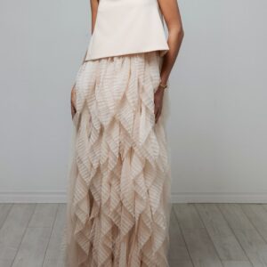 Strapless Ruffle Gown