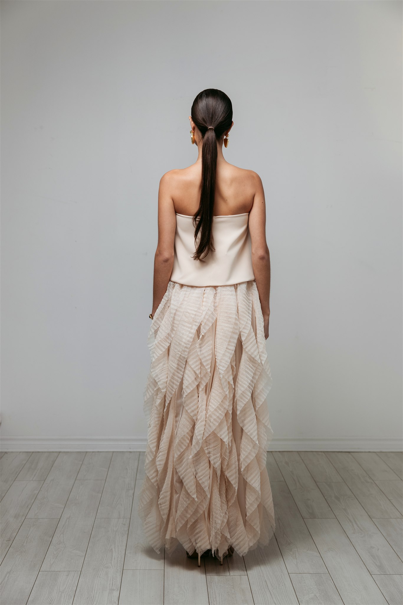 Strapless Ruffle Gown - Image 2