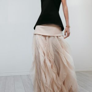 Layered Ruffle Gown Skirt