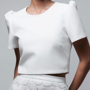 Double Crepe Cropped Top