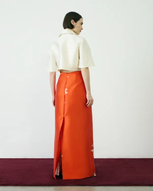 Floral mikado skirt claudette floyd