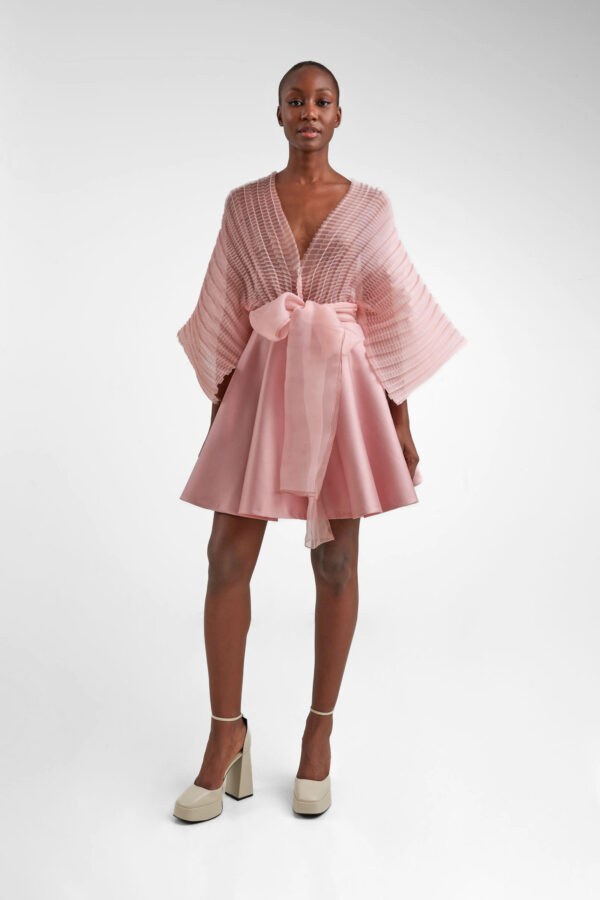 Pleated Pink Top