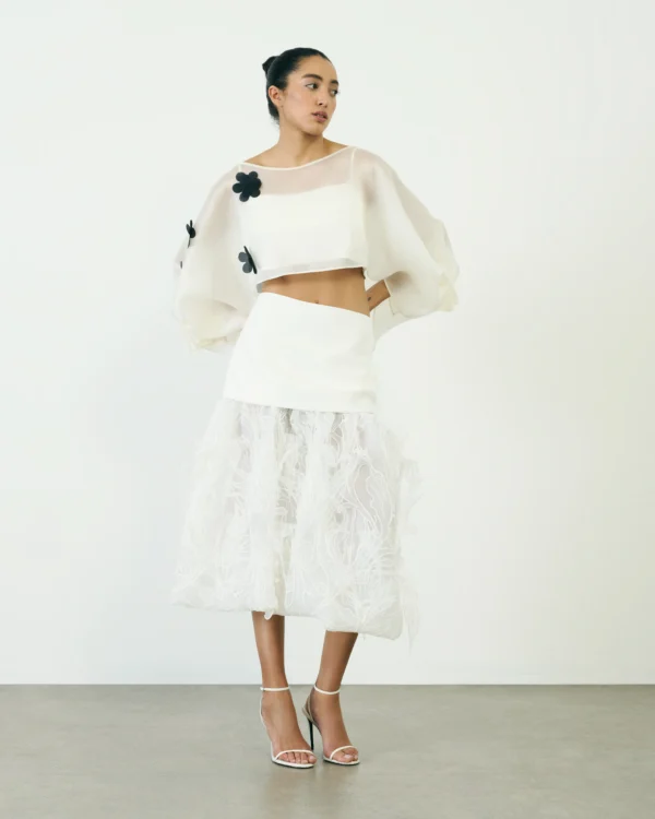 Silk organza top