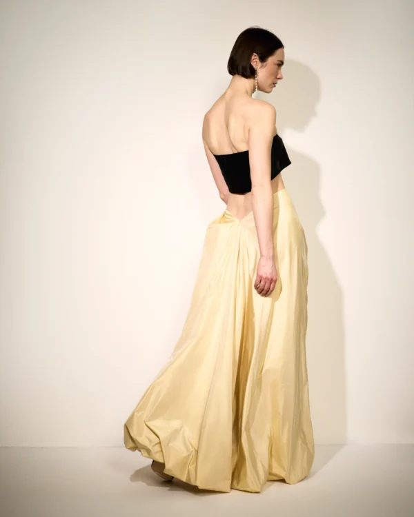Silk taffeta bubble skirt